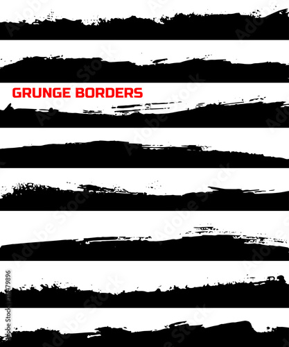 Set of grunge borders. 