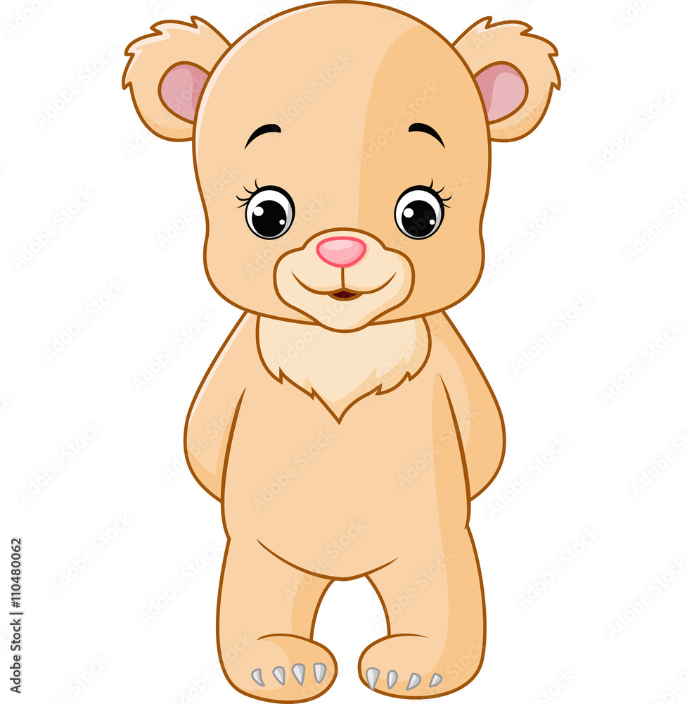 Cute bear standing isolated on white background Cute bear standing isolated on white background
