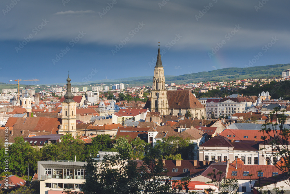 Cluj Napoca, Romania, seen from above