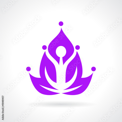 Kundalini lotus abstract icon