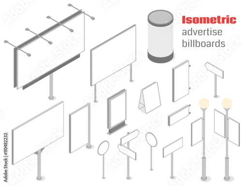 Isometric advertise billboards 