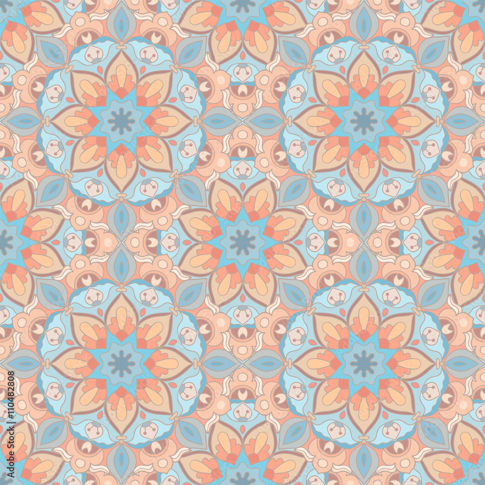 Seamless pattern. Decorative pattern in beautiful colors. Vector illustration