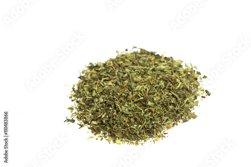 Provencal herbs isolated on white background.