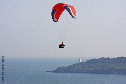 Paraglider above Start Point photo