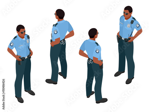 Policeman in uniform. Policeman icon. Policeman vector. 