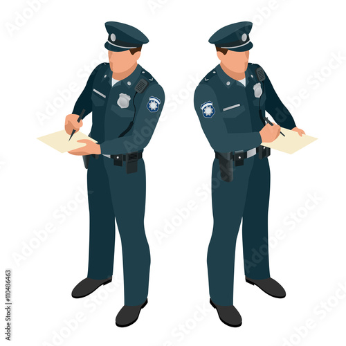 Policeman in uniform. Policeman icon. Policeman vector. 