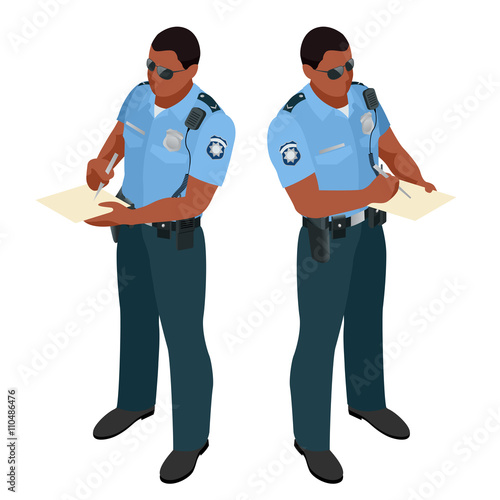 Policeman in uniform. Policeman icon. Policeman vector. 