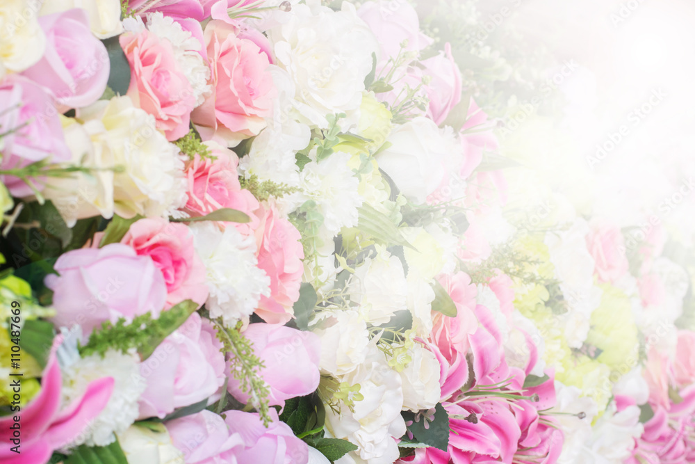 beautiful wedding Artificial flower background