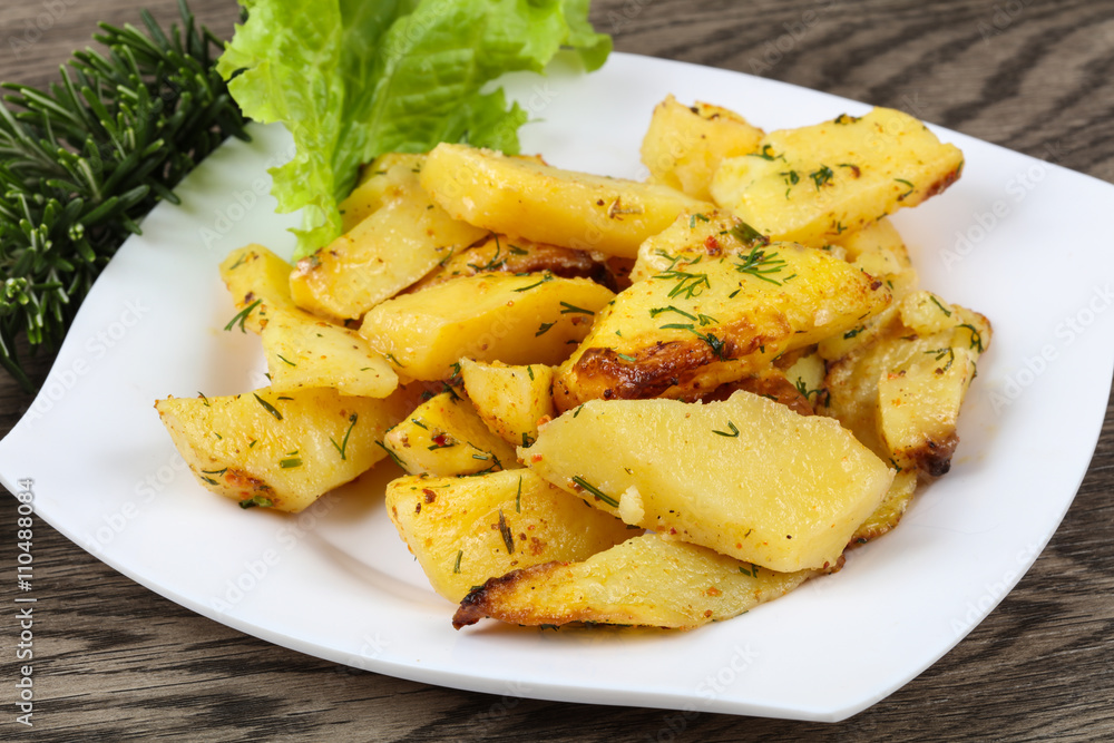 Baked potato with dill Baked potato with dill