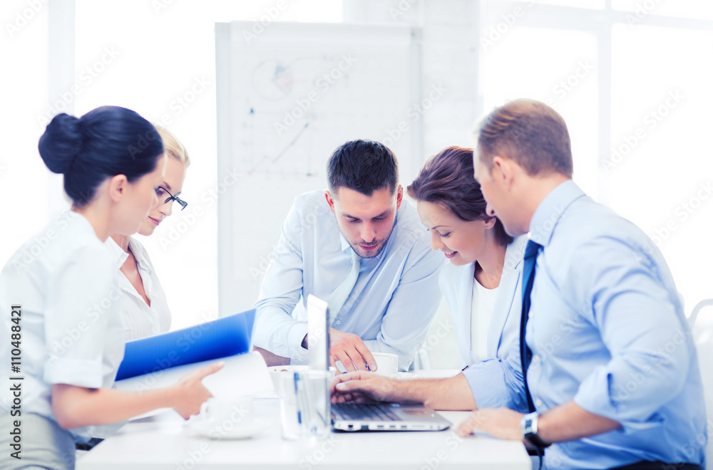 business team having meeting in office business team having meeting in office
