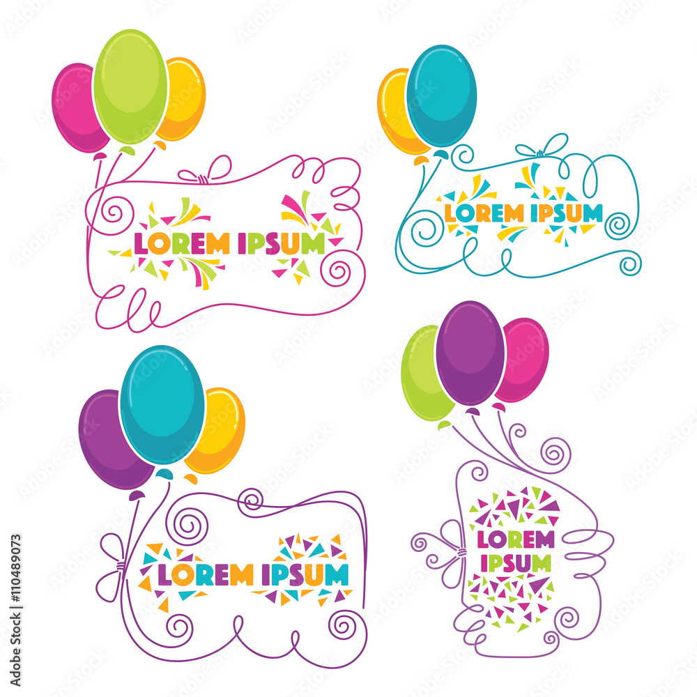 congratulations template,with balloon images and place for your Stock ...