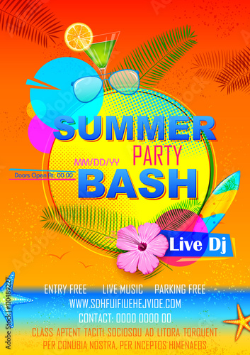 Summer Party poster design