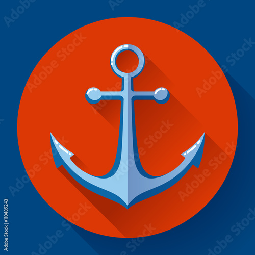 Anchor text icon  vector illustration. Flat design style.