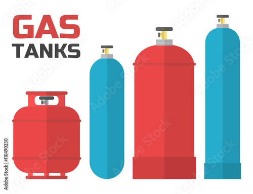 Gas tanks set.