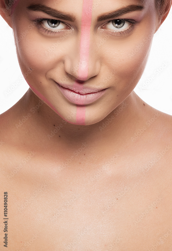 Beauty portrait of attractive woman. Beauty portrait of attractive woman.