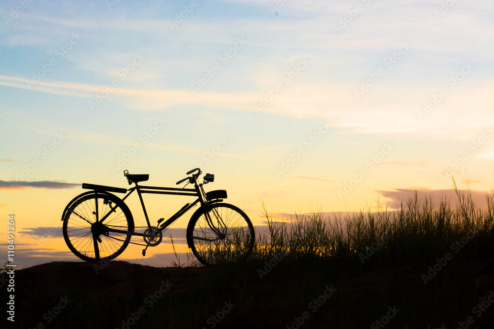 beautiful silhouette of bicycle beautiful silhouette of bicycle
