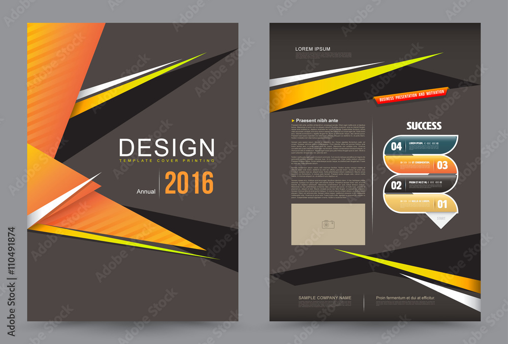 Cover annual report Leaflet Brochure Flyer template A4 size design ...