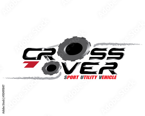 Crossover concept for logo design vector