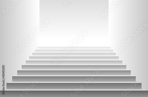 Stairs. detailed illustration of white stairs, eps10 vector