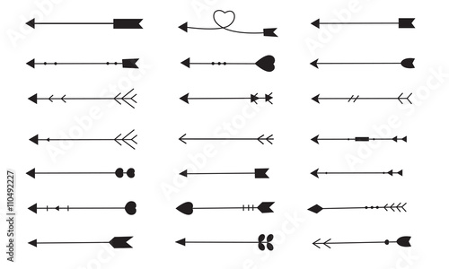 hand drawn arrow set