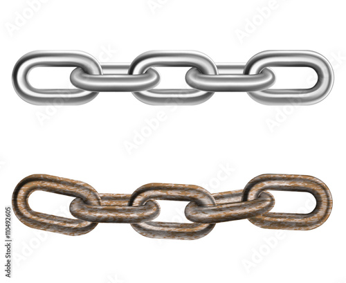 Realistic Steel Chains  2 Pieces Set