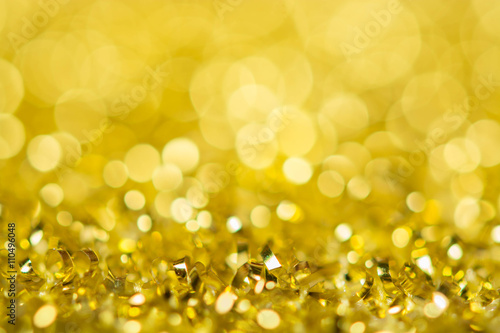 Gold spring or summer, Christmas Glittering background.Holiday a