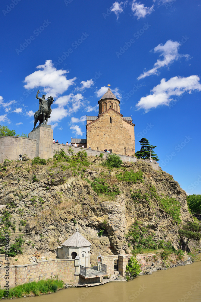 Gorgasali Monument. Metekhi Cathedral. Tbilisi Center. Georgia c