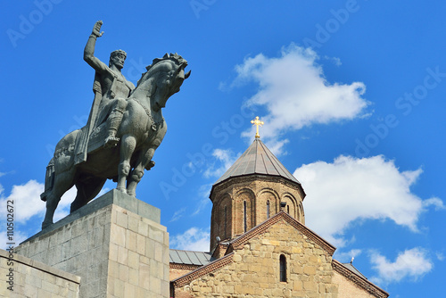 Gorgasali Monument. Metekhi Cathedral. Tbilisi Center. Georgia c