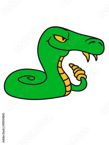 rattlesnake poisonous nasty bite dangerous comic cartoon snake