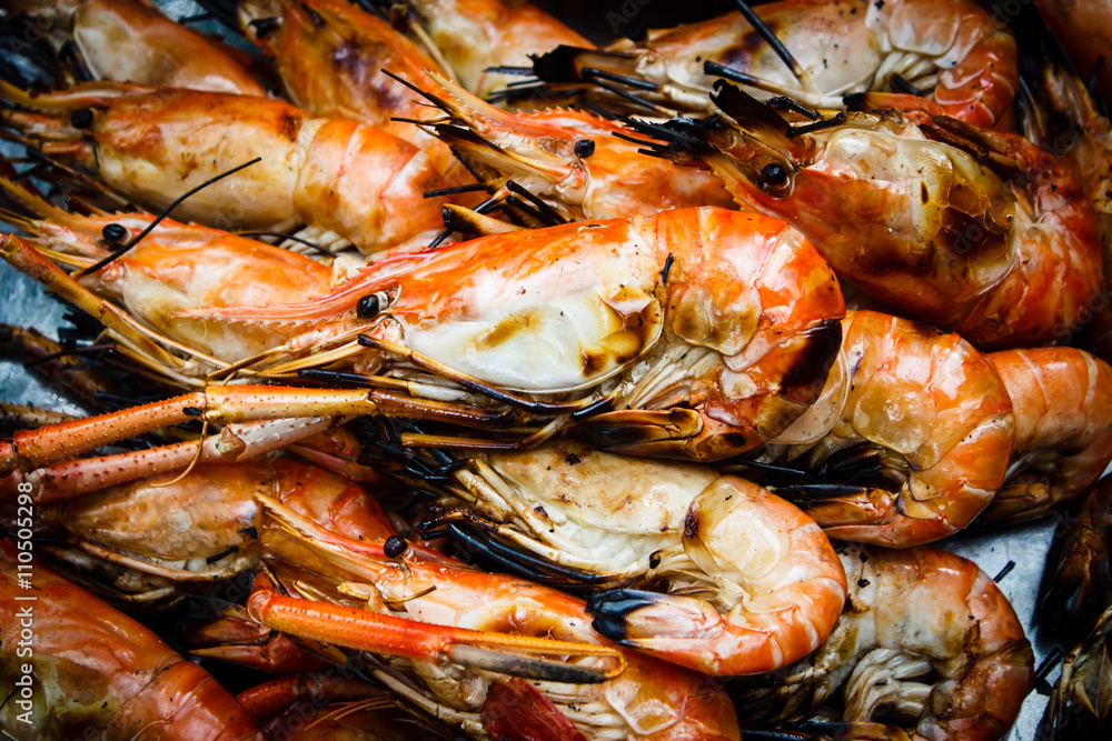 Grilled shrimps.