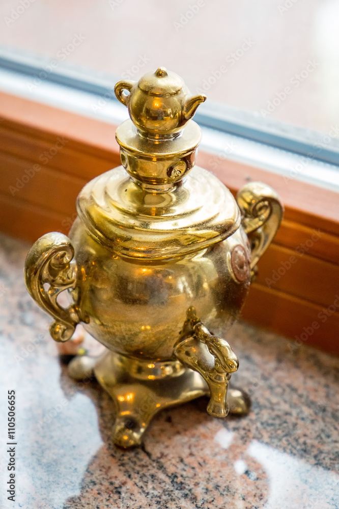 Traditional Old Small Russian Tea Kettle - Samovar Stock Photo | Adobe Stock