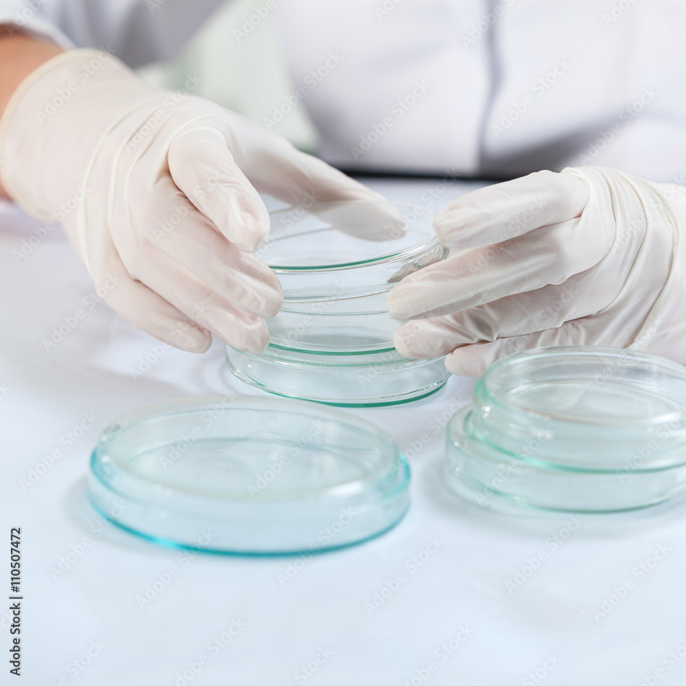 Scientist before doing experiment in laboratory, horizontal Scientist before doing experiment in laboratory, horizontal