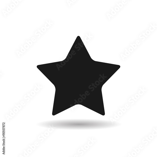 star with round corners black web icon
