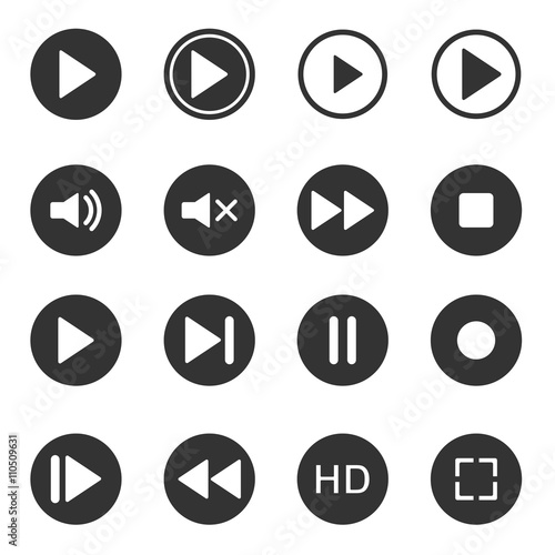 play icon set