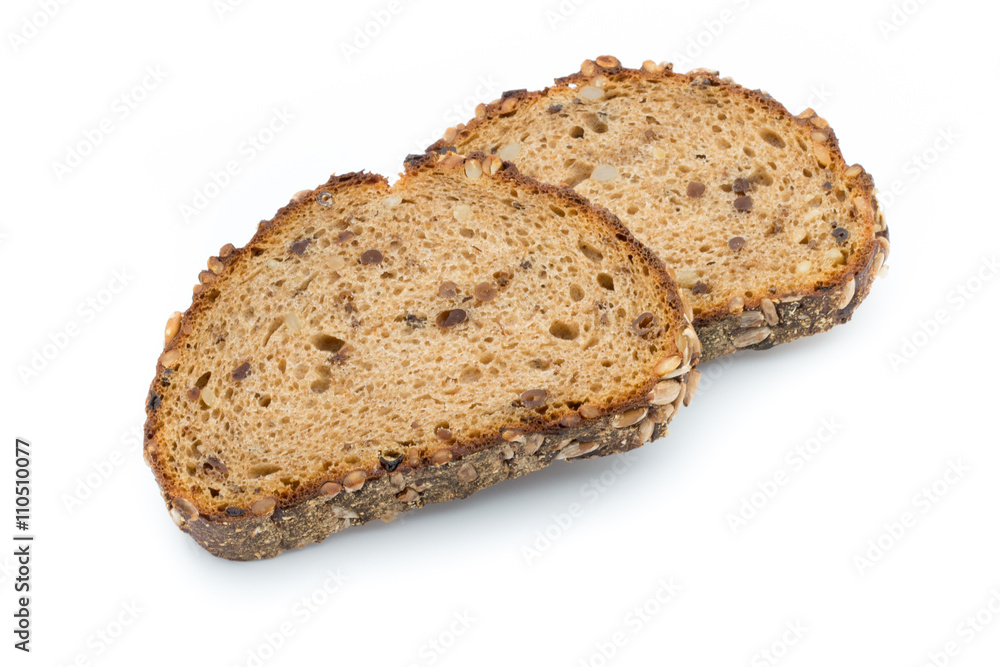 Rye bread isolated on white background. Rye bread isolated on white background.