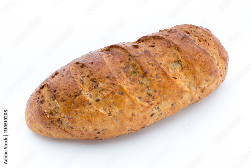 Loaf of bread isolated on white. Loaf of bread isolated on white.