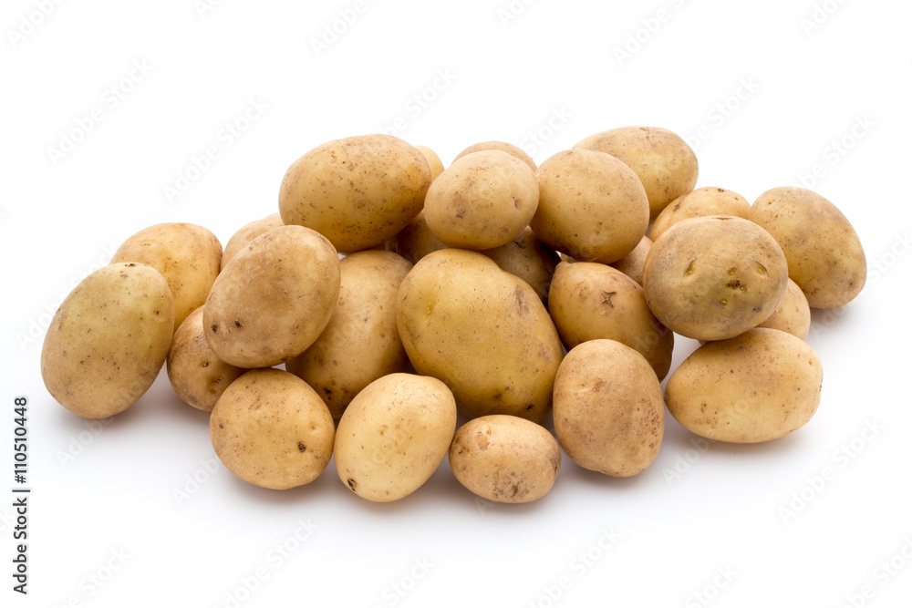 New potato isolated on white background. New potato isolated on white background.