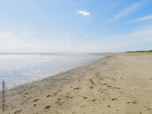An empty beach at Skegness on Lincolnshire's east coast