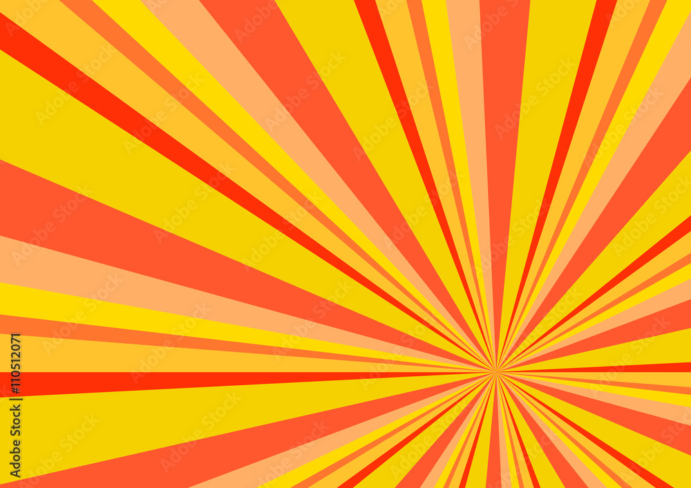 Obraz premium Light Ray Burst Abstract Background Orange