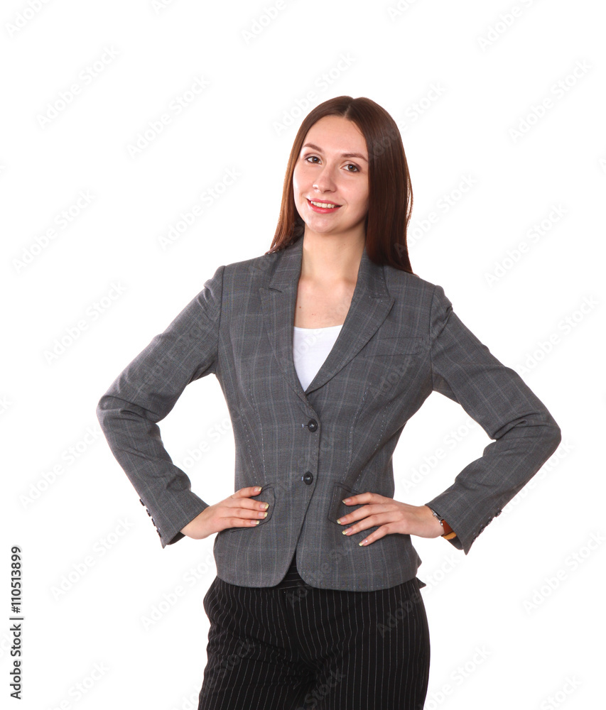 Close up portrait of young beautiful girl having fun. Natural makeup