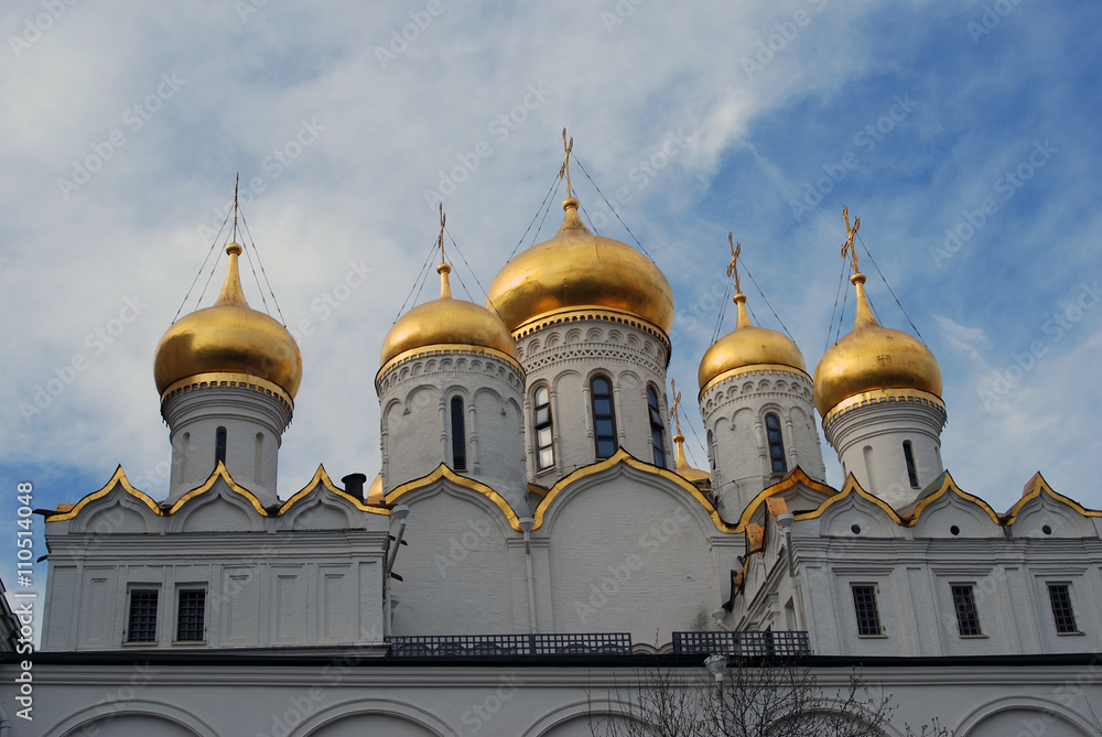 Moscow Kremlin. Annunciation cathedral. Color photo.