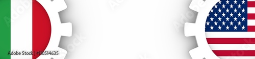 Free Download Web Banner, Header Layout Template. Politic and economic relationship between USA and Italy - GFXLoad