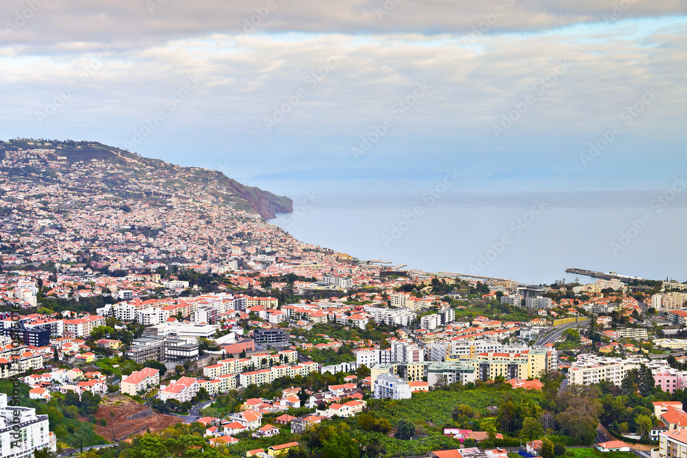 View of Funchal in the spring, Madeira, Portugal