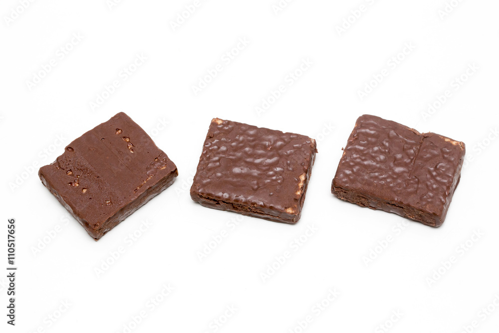 Fototapeta premium Chocolate bar isolated white background