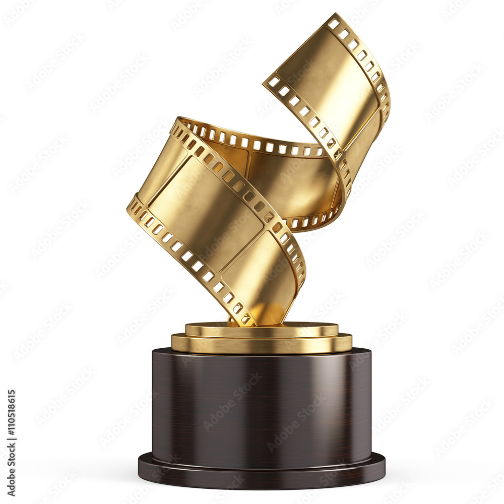 Fototapeta premium Golden Film Award Movie- 3d render