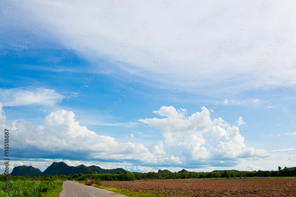 Beautiful landscape with nice sky