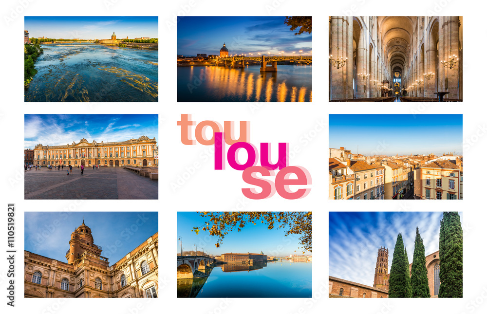 Carte postale de Toulouse, Midi-Pyrénées en France Stock-Foto | Adobe Stock
