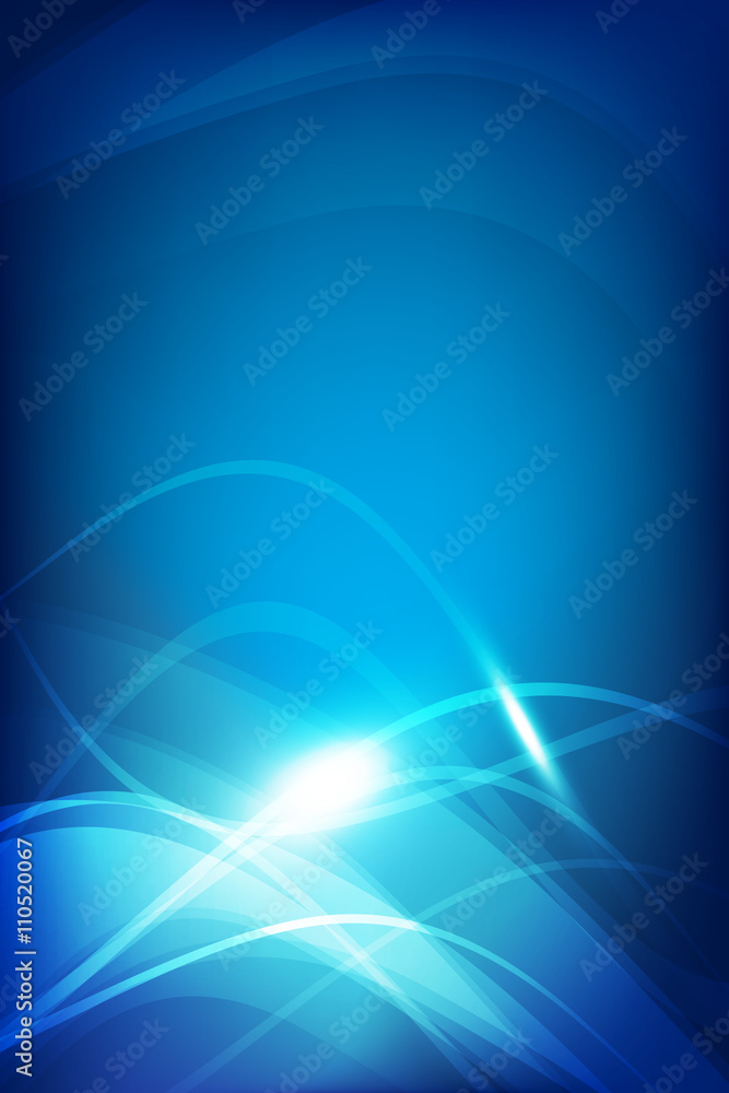 Abstract background blue wave curve and lighting element vector Abstract background blue wave curve and lighting element vector