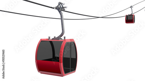 Bilde på lerret Illustration of Cableway