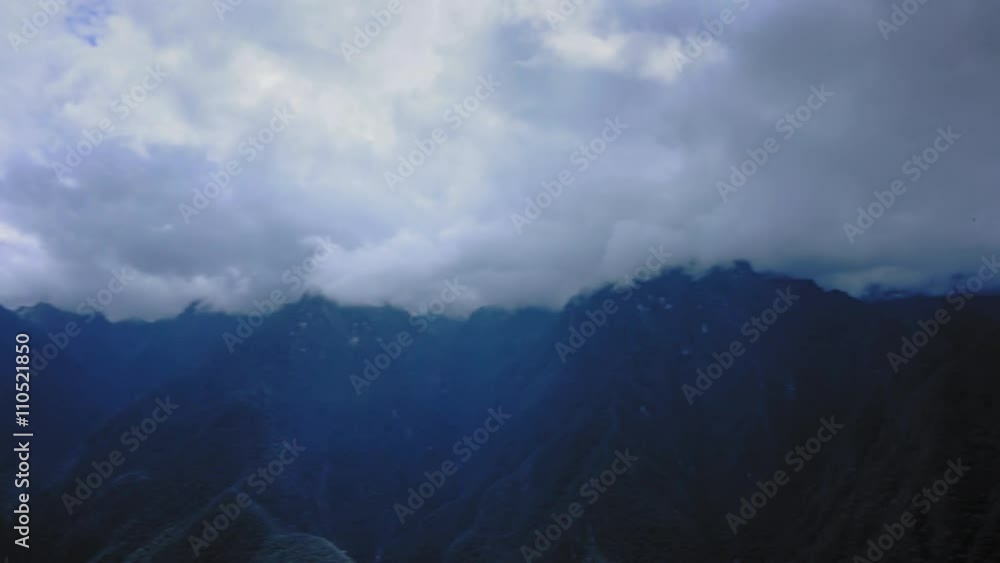 Panning shot of Machu Picchu; Cusco Region; Urubamba Province; Machupicchu District; Peru Panning shot of Machu Picchu; Cusco Region; Urubamba Province; Machupicchu District; Peru